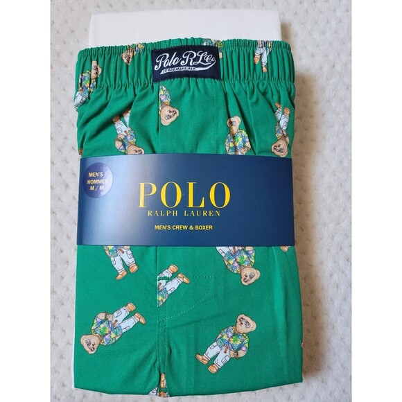 NWT Polo BEAR Ralph Lauren Crewneck Tee & Printed Boxer Short Gift Set, M - Picture 2 of 7
